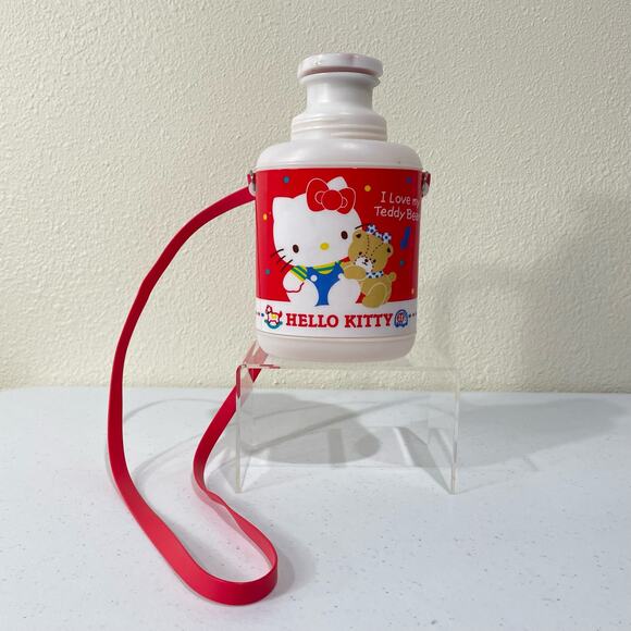 Vintage Sanrio Hello Kitty Teddy Bear Thermos Water Bottle Japan Kawaii Cutecore - Picture 2 of 9
